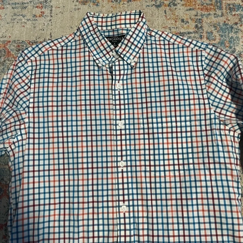 J Crew cotton checked button-up shirt